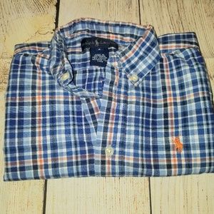 Ralph Lauren boys button down plaid shirt
